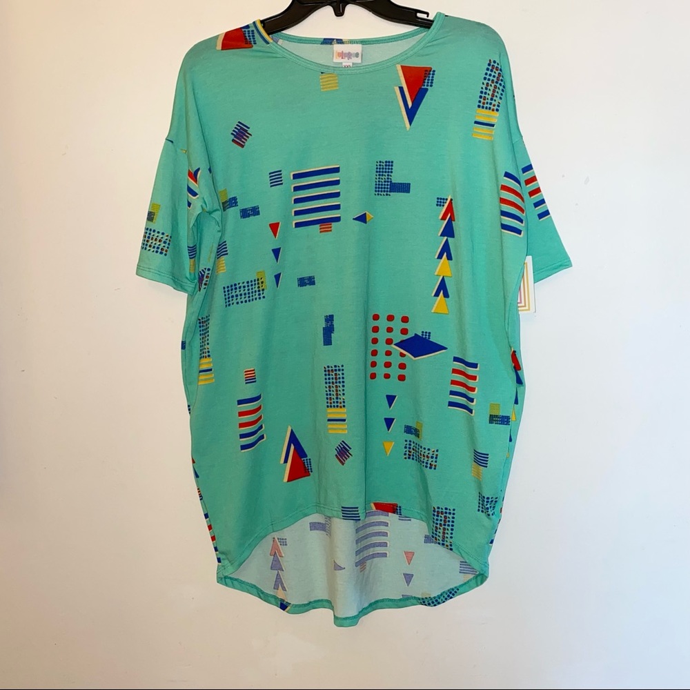 Lularoe Irma 80’s look High Low Short Sleeve Tee (NEW WITH TAGS) Size: XXS